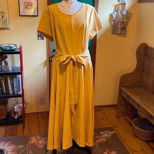 Lane Bryant Fit & Flare High-Low hem Midi Dress